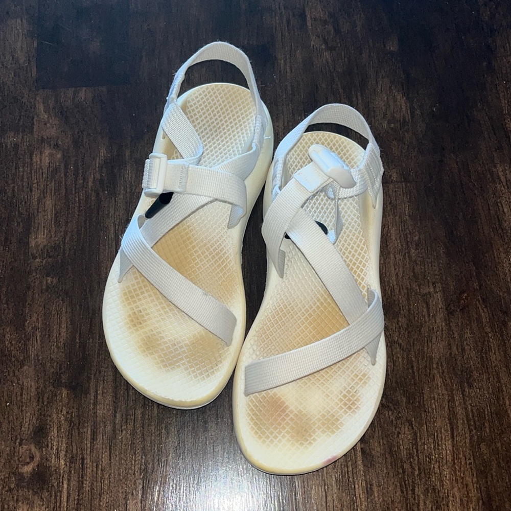 White Chaco Sandals size 8